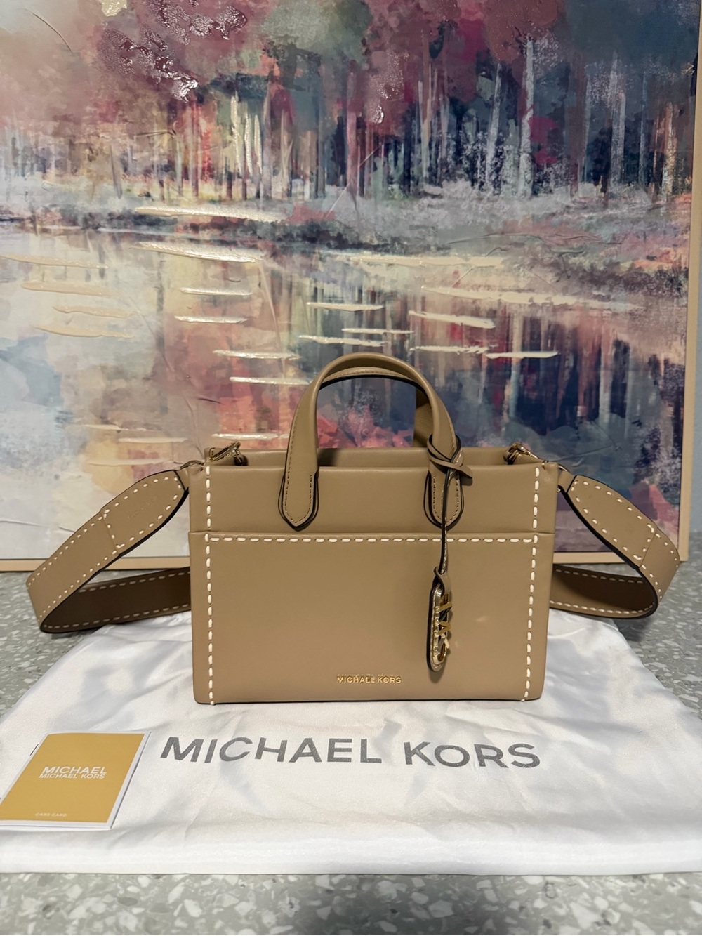 MICHAEL Michael Kors Gigi Small East West Messenger - Camel